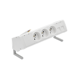 SIMON 480 TS48-430E300K0-33 Biurkowy zestaw gniazd 3 gn. typ E i płytka dla 2 złączy RJ45 keystone;