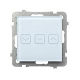 SONATA TOUCH Łącznik dotykowy żaluzjowy z podświetleniem - kolor białe szkło