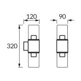 Oprawa hermetyczna BERYL 2xE27 C BLACK