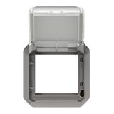 NOWE PLEXO - ADAPTER ARTEOR/MOSAIC Z PRZEZRO. KLAPKĄ MECH. 70,5X70,5MM SZARY