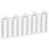 PŁYTKI OZNACZNIKÓW SZEROKOŚĆ 5MM 101-250 PIONOWE (X1000), Legrand
