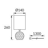 Lampka stołowa DRAGONA E14 WHITE