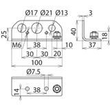 Element mocujący do ograniczników DEHNgate, stal nierdzewna NIRO