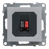 SUNO - Gniazdo głośnikowe pojedyncze, Aluminium, Legrand