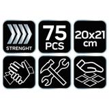 Chusteczki ze ścierniwem do mycia rąk oraz czyszczenia powierzchni i narzędzi, słoik 75 szt., 20x21