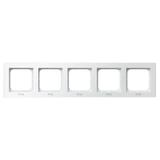 SONATA Ramka pięciokrotna do łączników IP-44 - kolor biały