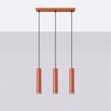 Sollux Lampa wisząca LAGOS 3L ochra czerwona SL.1491