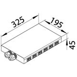 tehalit.SPW Rozdzielacz podłogowy płaski Wago 6 gniazd białych SPWA069010 HAGER