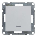 Suno Łącznik Schodowy Z Podświetleniem - 10 Ax - 250V - Zaciski Automatyczne Aluminium 721316 LEGRAND