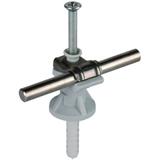 Wspornik DEHNfix do drutu 8 mm z kołkiem, wys. 30 mm, stal nierdzewna NIRO/szary