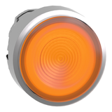 Harmony XB4 Przycisk płaski pomarańczowy z samopowrotem LED metalowy karbowana bez oznaczenia ZB4BW353S Schneider