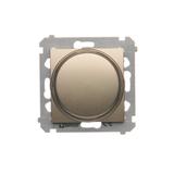 Simon 54 Regulator 1–10 V . Do załączania i regulacji źródeł światła z zasilaczami sterowanymi napięciem 1–10 V złoty mat DS9V.01/44 KONTAKT