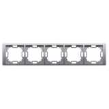 Simon Basic Neos Ramka 5-krotna NEOS – uniwersalna poziom i pion stal inox BMRC5/21 KONTAKT