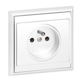 Gniazdo pojedyncze podtynkowe 2P+Z Luna, 16A, 250V, PT-16L, biały