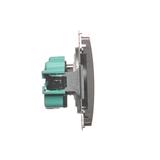 Simon Basic Gniazdo wtyczkowe z uziemieniem 16A 250V zaciski śrubowe stal inox BMGZ1.01/21 KONTAKT