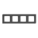 MINI Ramka uniwersalna poczwórna z tworzywa grafitowa