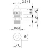 V-TEC, DŁAWIK KABLOWY PG9