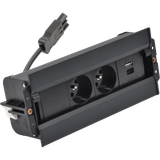 Simon 480 TS48-610E20B00-44 Spinner 2 gn. typ E + ładowarka USB typ A+C złącze w układzie Wieland 48610E20B000000-44 KONTAKT