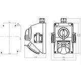 Zestaw instalacyjny L-0-P 32A 5P + 2x 2P+Z IP54 C32-48.2N 974063 ELEKTROMET