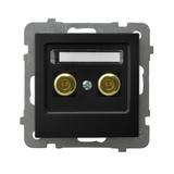 AS Gniazdo głośnikowe pojedyncze - kolor czarny metalik GGN-1G/m/33