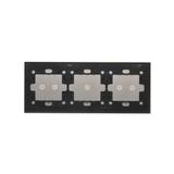 Simon 54 Touch Panel dotykowy S54 Touch 3 moduły 2 pola dotykowe poziome + 1 pole dotykowe + 2 pola dotykowe poziome srebrna mgła DSTR3212/71 KONTAKT