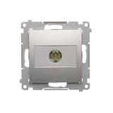 Simon 54 Gniazdo antenowe TV pojedyncze Do instalacji indywidualnych srebrny mat