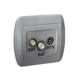 Simon Akord Gniazdo antenowe SAT-SAT-RTV końcowe aluminiowy AZAR+SAT3.1-P2/26 KONTAKT
