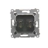 Simon 54 Gniazdo HDMI podwójne antracyt