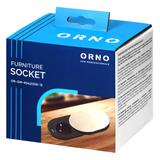 Gniazdo meblowe O6cm, wpuszczane w blat z przesuwną pokrywką, ładowarką USB i przewodem 1,9m, 1x2P+Z