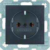 BERKER B.X Gniazdo SCHUKO z uziemieniem antracyt 47431606 HAGER