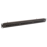 Panel kat. 5e 19 cali 1U 24xRJ45 UTP czarny z półką Partners CCAS-PA5E-24UTP-O C&C