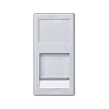 Simon Connect Płytka K45/2 1x RJ z osłoną 225x45mm uniwersalna aluminium KA76/8 KONTAKT