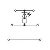 trzypiętrowa złączka diodowa 2,5 mm2 szara