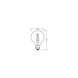 LED STAR+ CL GLOBE125 FIL 60 GLOWdim 6,5W 827 E27 LEDVANCE