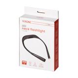 Latarka LED na szyję z akumulatorem Li-po 1000 mAh wybór barwy światła szara