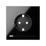 Simon 100 Panel 1-krotny: iO gniazdo z/u schuko czarny