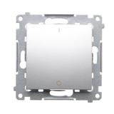 Simon 54 Łącznik dwubiegunowy 10A szybkozłączka srebrny mat