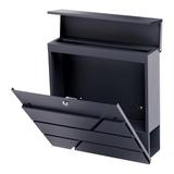 Skrzynka na listy PALAWAN z galwanizowanej stali z gazetnikiem, antracyt