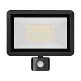 FARO S LED 100W naświetlacz z PIR 8000lm, IP44, 4000K, aluminium + szkło