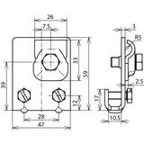Zacisk krawędziowy 0,7-10 mm, St/tZn