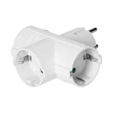 Rozgałęźnik 3x2P+Z (Schuko) biały OR-AE-13184(GS) ORNO