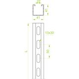 CMC41H41/6 Ceownik montażowy 2,0 mm