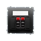 Simon BASIC WMUG-02000x-Y011 Gniazdo głośnikowe 2-krotne z polem opisowym (moduł). Przekrój przew.dl BMGL3.01/49 KONTAKT