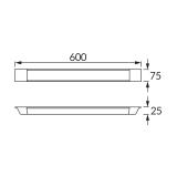 FLAT LED 20W 4000K (60 cm - długość) oświetleniowa oprawa liniowa 02914 IDEUS