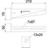 AW 30/21, WSPORNIK ŚCIENNY 30/ 210MM VA