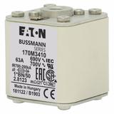 FUSE 63A 690V 1*BN/50 AR UC Wkładka szybka 63A AC 690V rozmiar 1 45x59x51 mm aR IEC 170M3410 EATON