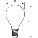 Żarówka LED Kulka 6,5W=60W 806lm / 4000K barwa neutralna LEDLuster 6,5-60W P45 E14 840 PHILIPS