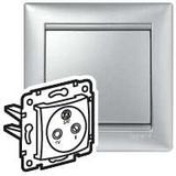 VALENA GNIAZDO TV-RD-SAT PRZELOTOWE ALUMINIUM, Legrand