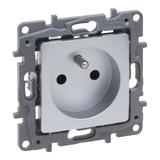 NILOE SELECTION - GNIAZDO 2P+Z 16 A - 250 V~ (Z PRZESŁONĄ, ZACISKI AUTOMATYCZNE) ALUMINIUM, Legrand