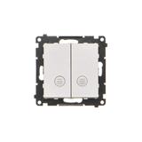 Simon 55 Przycisk zwierny podwójny zwierny bez piktogramu – osobne podświetlenie dla każdego klawisz